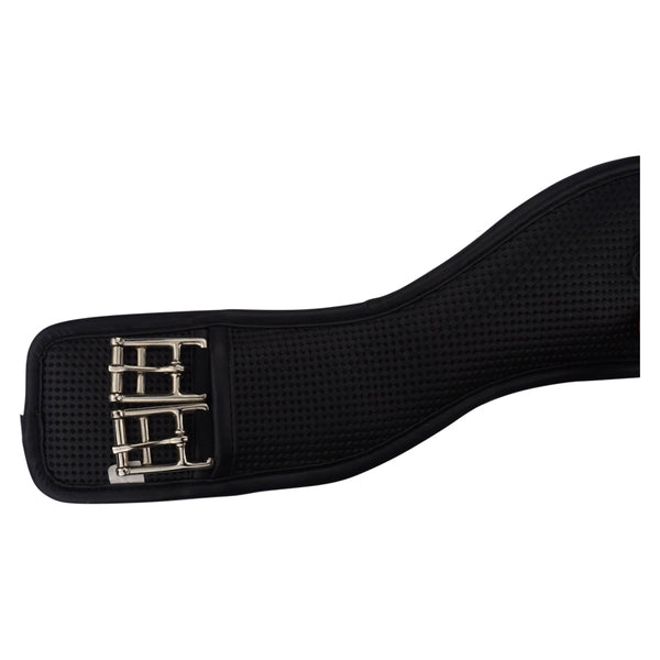 Close up of buckles of Cameo Anatomic Waffle Dressage Girth