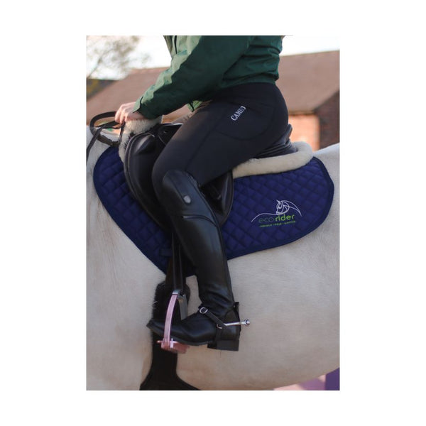 Rider wearing Cameo Core Collection Tights in Black