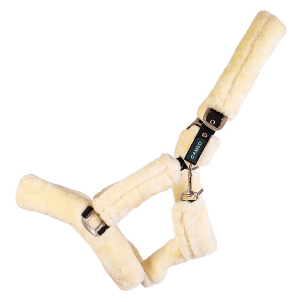 Cameo Deluxe Fur Headcollar in cream
