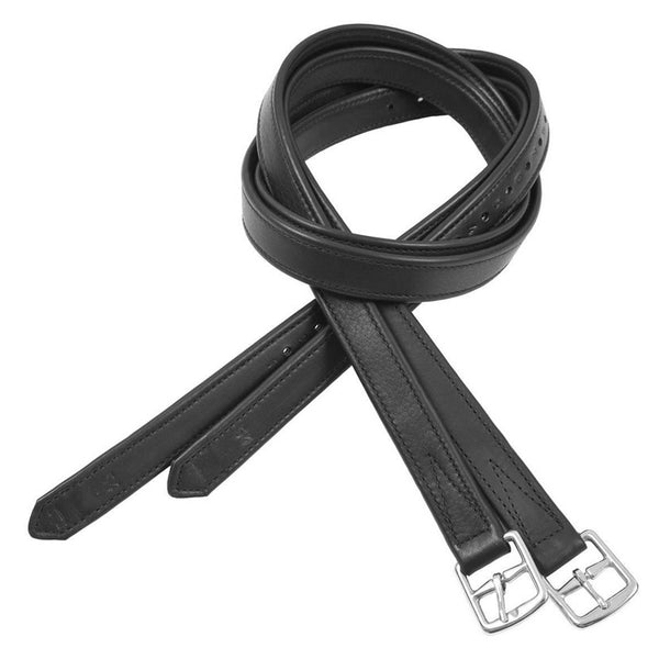 Cameo Reinforced Softee Stirrup Leathers in black