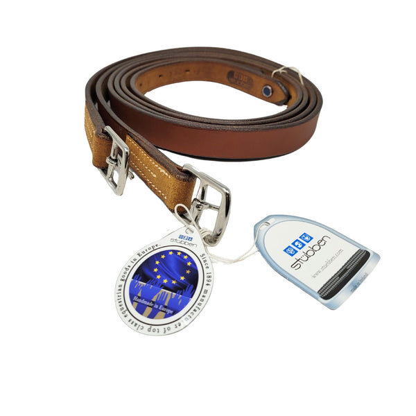 Stubben Deluxe Noce Stirrup Leathers - Tobacco - 145cm