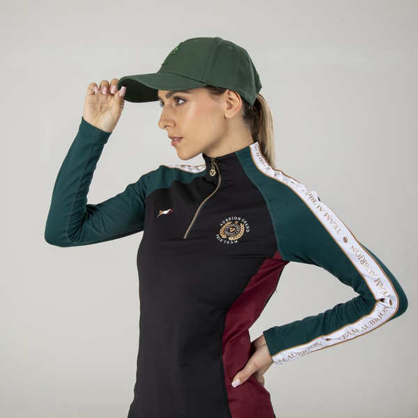 Side view of Aubrion Team Winter Baselayer in Green