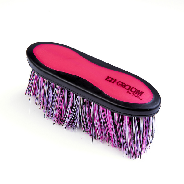 EZI-GROOM Grip Long Bristle Dandy Brush in Bright Pink