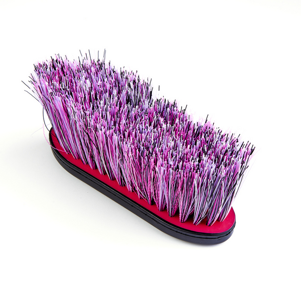 EZI-GROOM Grip Long Bristle Dandy Brush Bristles in Bright Pink