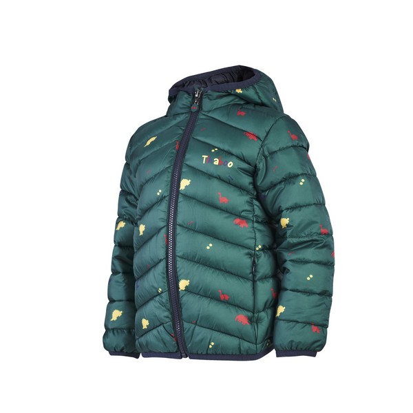 Tikaboo Padded Coat in Dinosaur