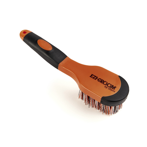 Ezi-Groom Grip Bucket Brush in Orange