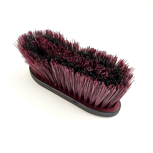 EZI-GROOM Grip Long Bristle Dandy Brush Bristles in Burgundy