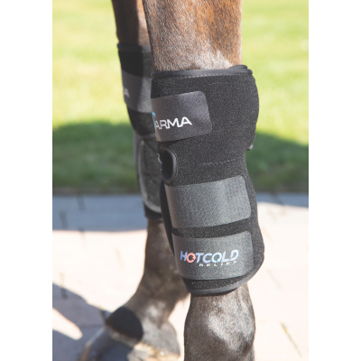 ARMA Hot/Cold Joint Relief Boots being used on knees