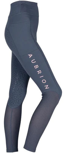 Aubrion Rhythm Mesh Riding Tights in Navy