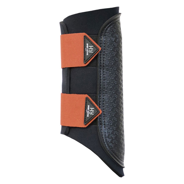 Hy Sport Active Brushing Boots in terracotta orange