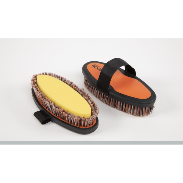 EZI-GROOM Grip Body Wash Brush - with Sponge in Orange