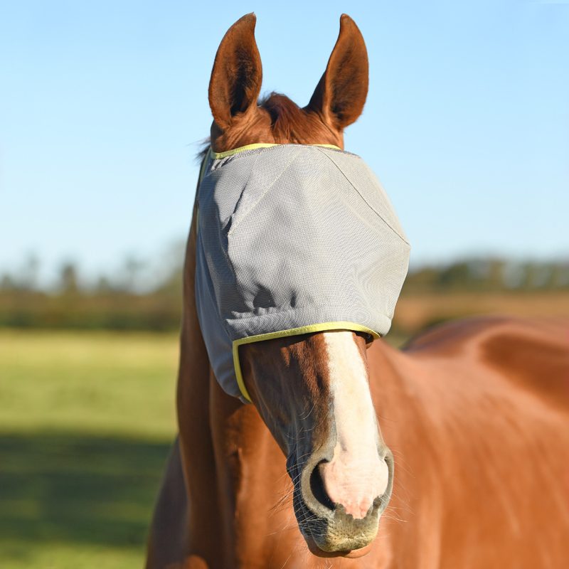 Equilibrium Field Relief Midi Fly Mask - No Ears in Grey/Yellow