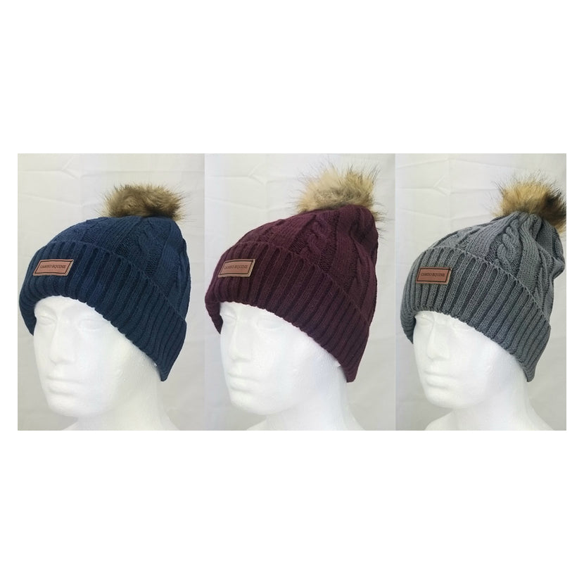 Cameo Cable Knit Bobble Hat