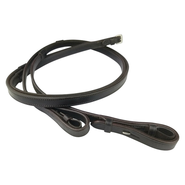 EcoRider Leather Inside Rubber Grip Reins in brown