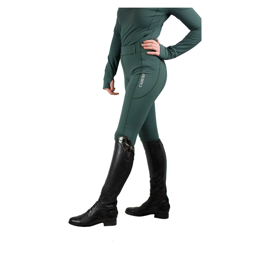 Cameo Thermo tights in hunter green