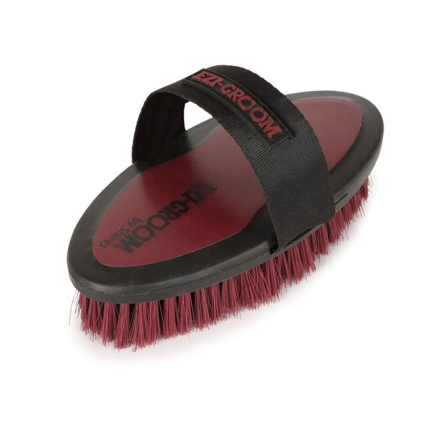 EZI-GROOM Grip Body Brush - Small in Burgundy