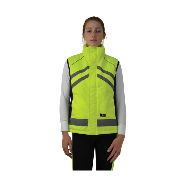 Front view of HyVIZ Padded Gilet in yellow