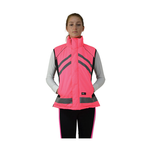 Front view of HyVIZ Padded Gilet in pink