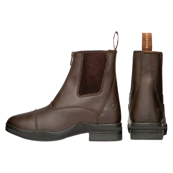 Hy Equestrian Fleece Lined Wax Leather Zip Jodhpur Boot