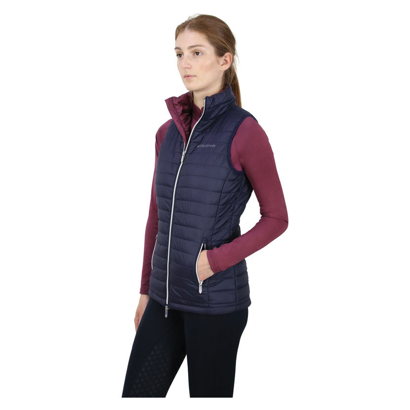 Lady wearing Hy Equestrian Synergy Padded Gilet