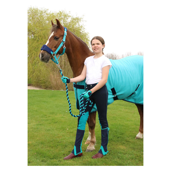 Hy Equestrian Belton Children’s Riding Gloves in teal with matching products