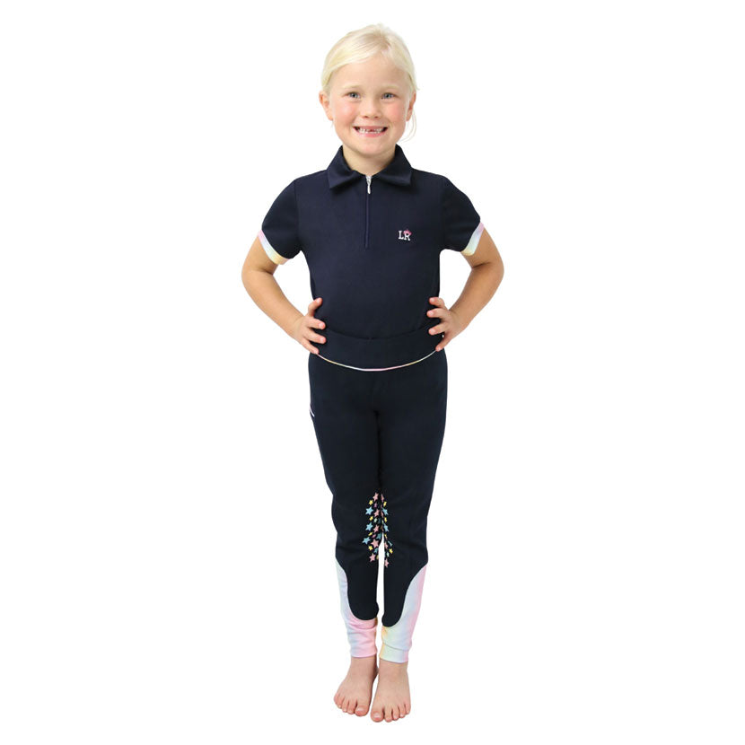 Child wearing Dazzling Dream Polo Shirt by Little Rider