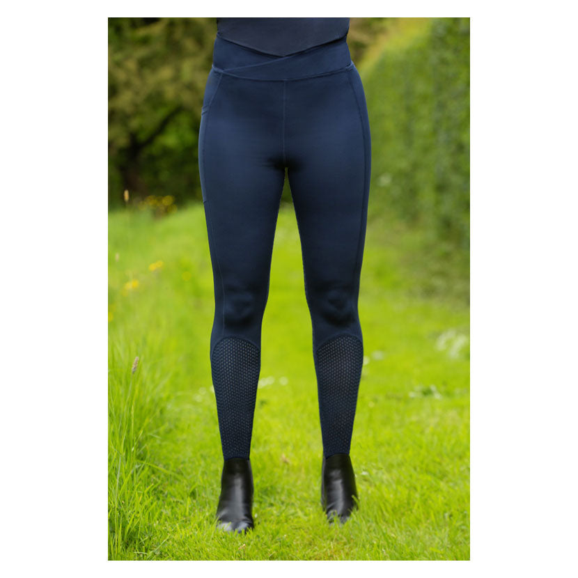 Front view of Hy Equestrian Fordwich Riding Tights in Navy