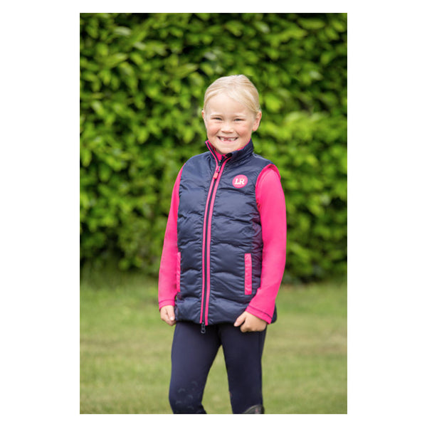 Child wearing Analise Reversible Padded Gilet by Little Rider