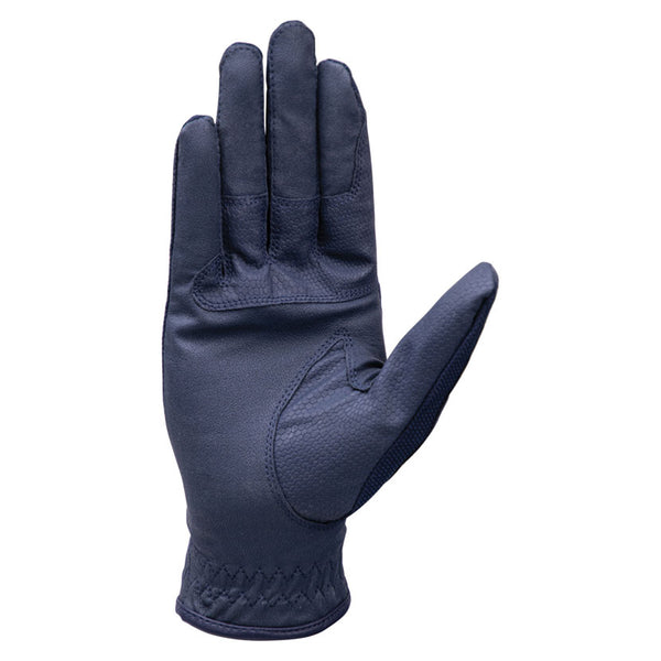 Palm view of Coldstream Next Generation Blakelaw Diamante Riding Gloves in Navy