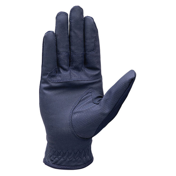 Palm view of Coldstream Next Generation Blakelaw Diamante Riding Gloves in Navy