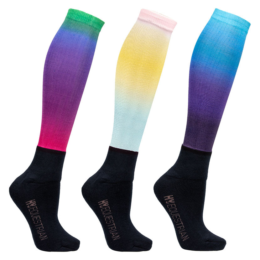 Hy Equestrian Ombre Socks (Pack of 3)