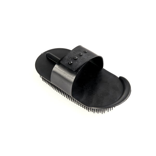 EZI-GROOM Plastic Curry Comb in Black