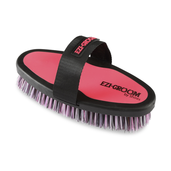 EZI-GROOM Grip Body Wash Brush - with Sponge in Bright Pink