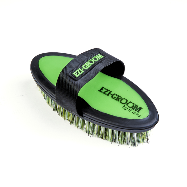 EZI-GROOM Grip Body Brush - Small in Lime Green