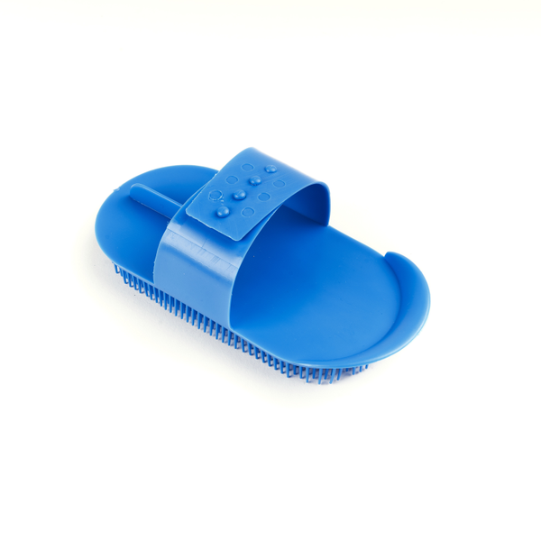 EZI-GROOM Plastic Curry Comb in Blue