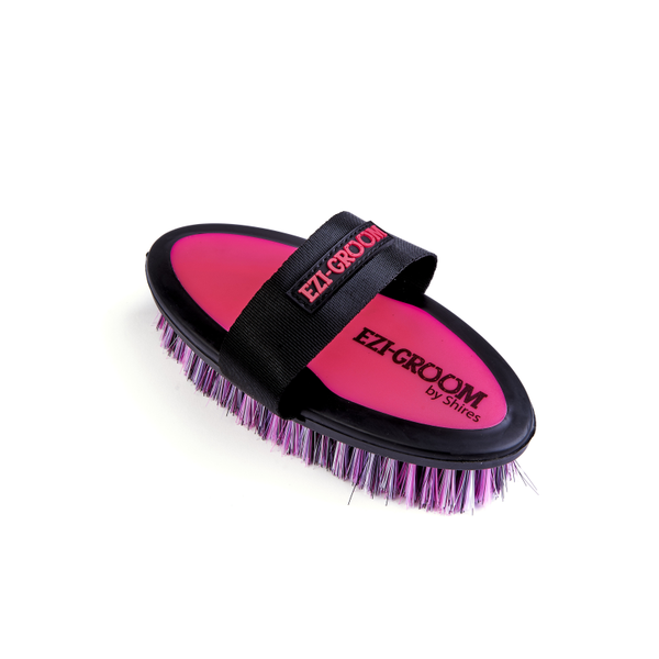 EZI-GROOM Grip Body Brush - Small in Bright Pink